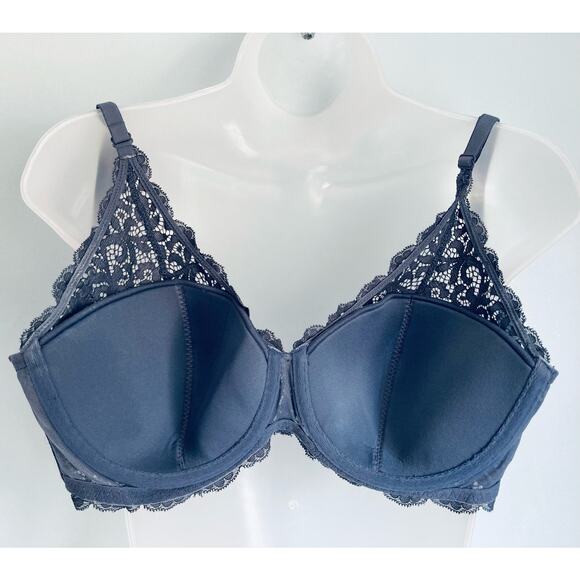 Victoria's Secret Bra Lined Demi Body By Victoria 38C Lace Blue - Picture 7 of 8
